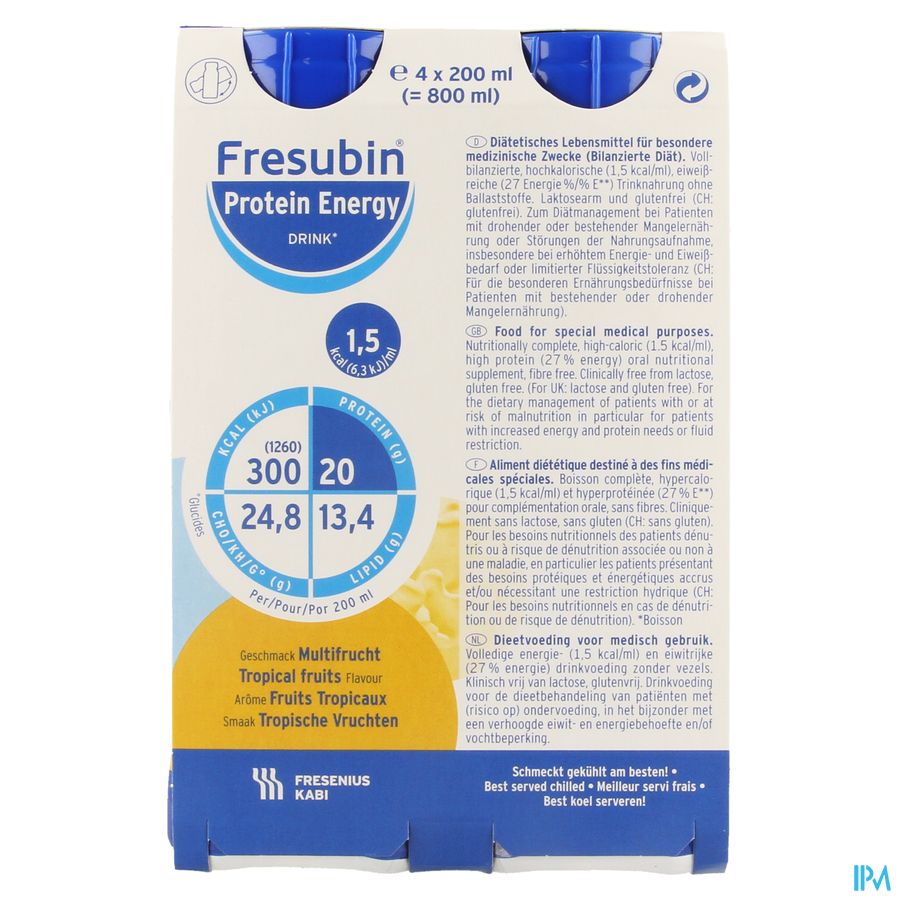 Fresubin Protein Energy Drink Fr.tropic.fl 4x200ml