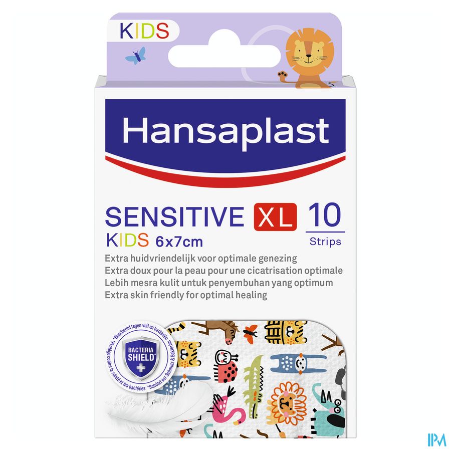 Hansaplast Sensitive Kids Xl 6x7cm Strips 10
