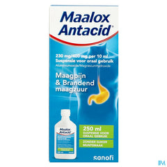 Maalox Antacid 230mg/400mg/10ml Susp Buvable 250ml