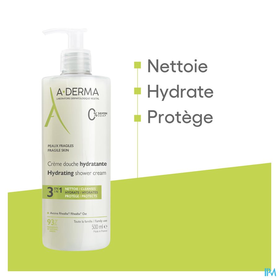 A-DERMA - LES INDISPENSABLES GEL DOUCHE HYDRATANT Peaux fragiles