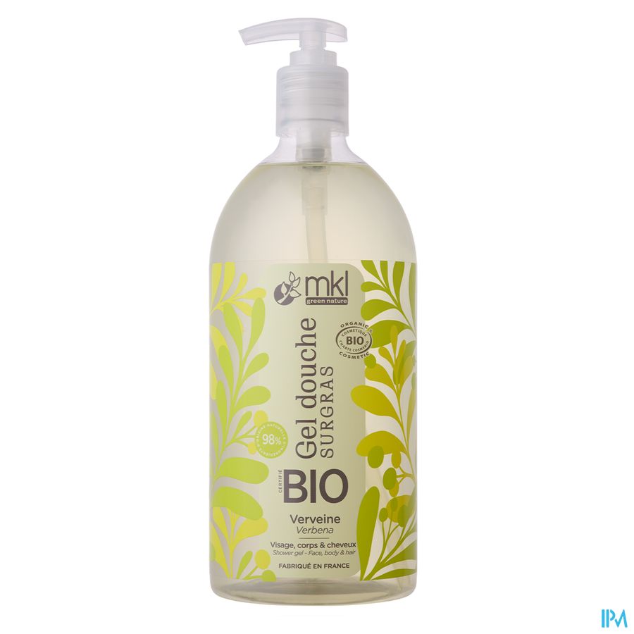 Mkl Gel Douche Bio Verveine Fl Pompe 1l