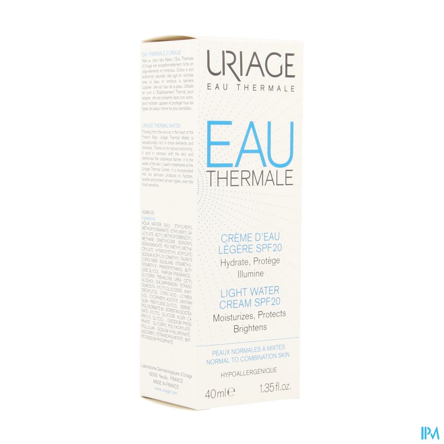 Uriage Eau Thermale Creme Eau Legere Ip20 40ml