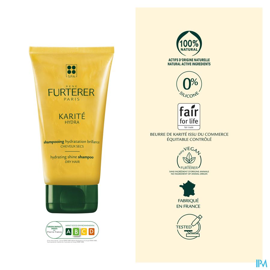 René Furterer - Shampooing hydratation brillance - Shampoing hydratant au Karité - KARITE HYDRA