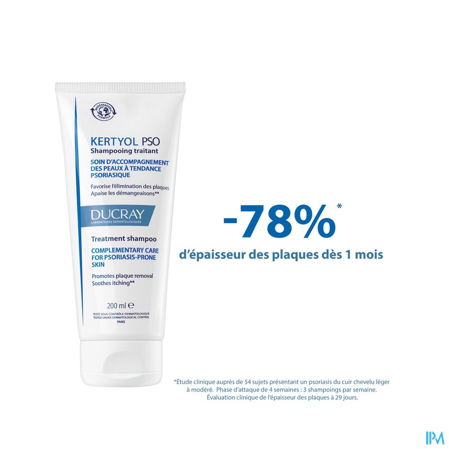 Ducray KERTYOL P.S.O. Shampooing traitant - Soin d'accompagnement des peaux à tendances psoriasique