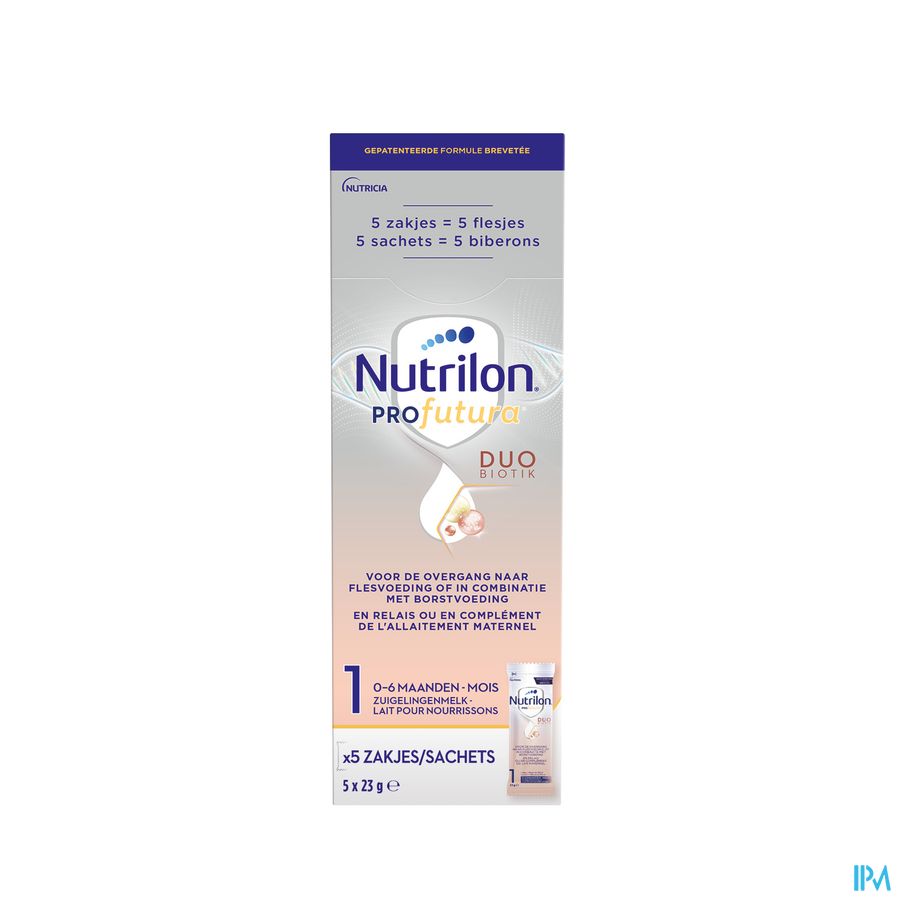 Nutrilon Profutura 1 Lait nourrissons bébé 0 à 6 mois poudre sachets 5x23g