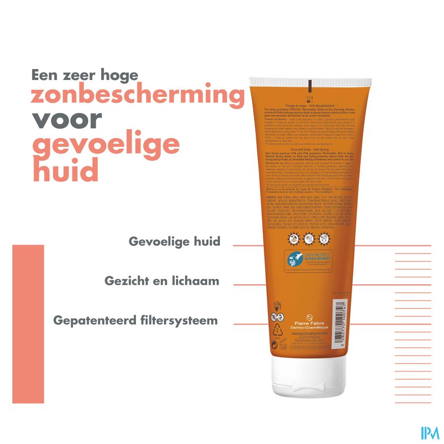 Eau Thermale Avène - Lait SPF50+ Soins solaires ORANGE