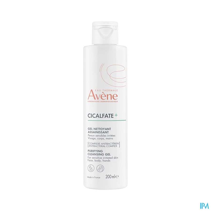 Eau Thermale Avène CICALFATE+ Gel Nettoyant Assainissant Peaux sensibles irritées - Visage, corps, mains