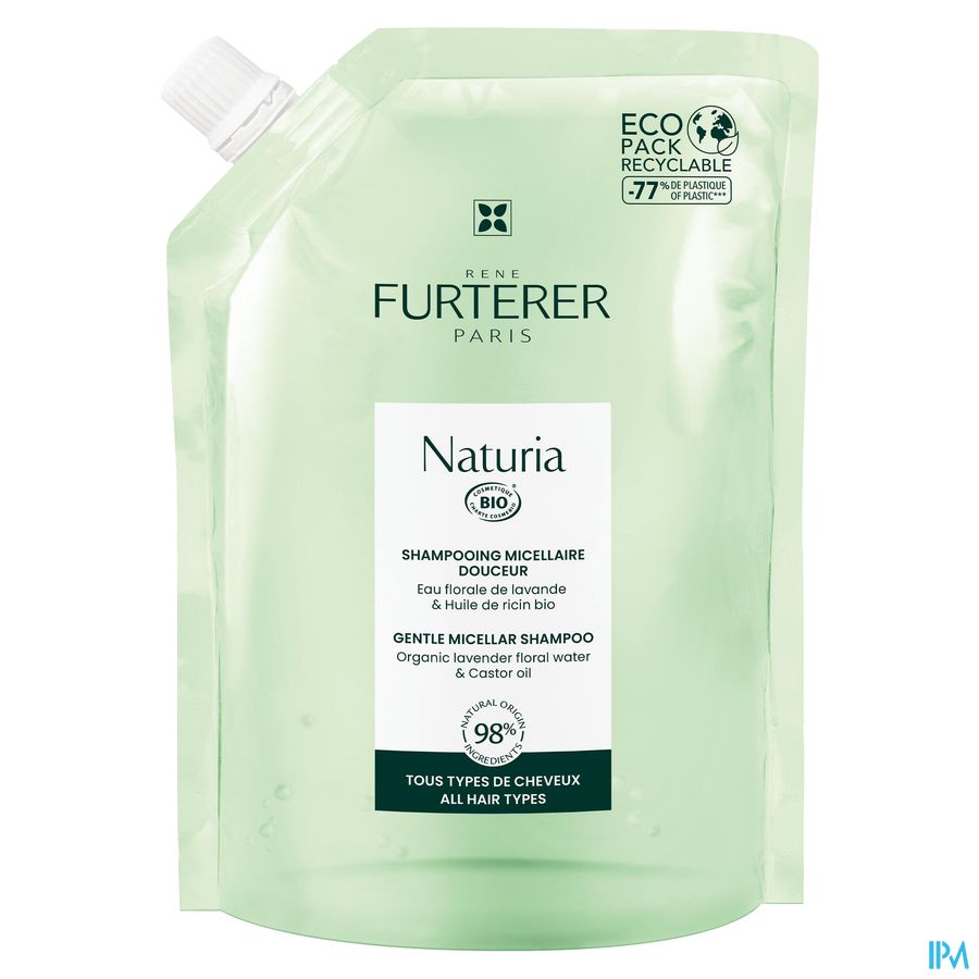 René Furterer  - NATURIA Shampooing micellaire douceur - Shampoing ultra doux sans sulfates pour tous types de cheveux