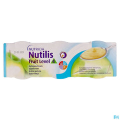 Nutilis Fruit Stage 3 Goût Pomme Alimentation médicale orale pré-épaissie Pots 3x150g