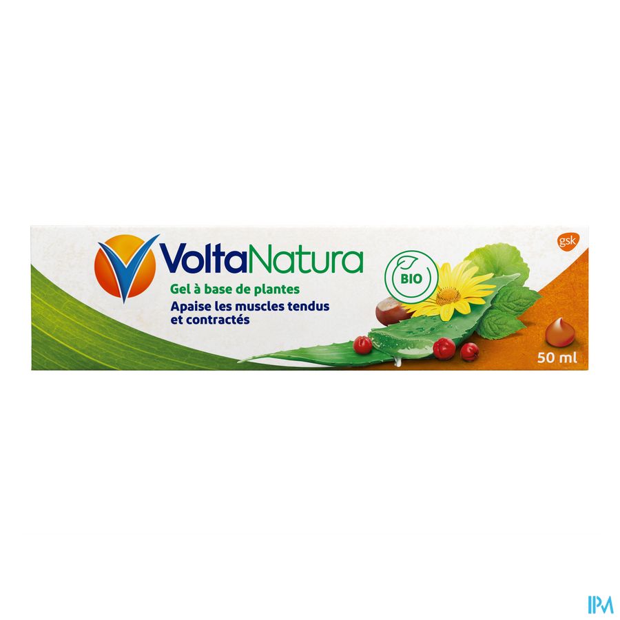 VoltaNatura Gel, à base de plantes BIO (Aloe Vera & Arnica), apaise les tensions musculaires, 50 ml