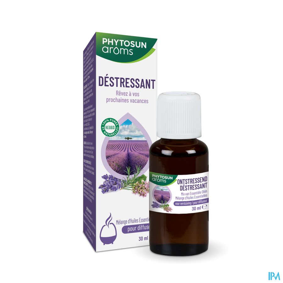 Phytosun® Mélange D’Huiles Essentielles – Déstressant – 30 ml – Détente & Vacances