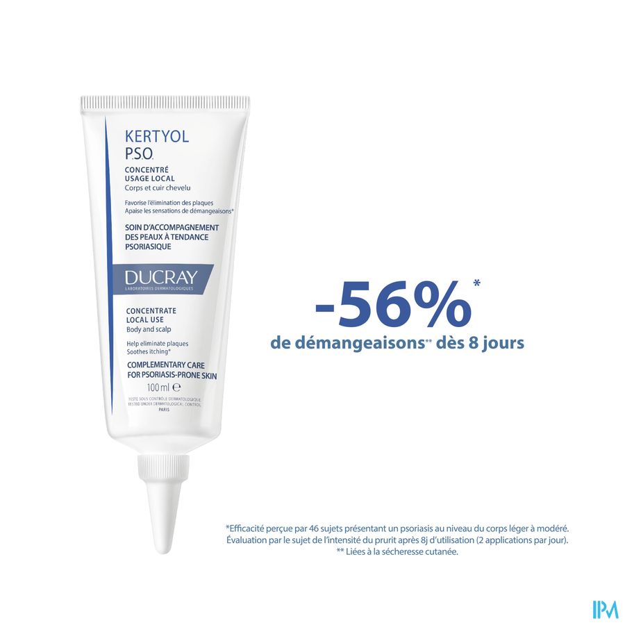 Ducray KERTYOL P.S.O. Concentré corps et cuir chevelu - Soin d'accompagnement des peaux à tendances psoriasique