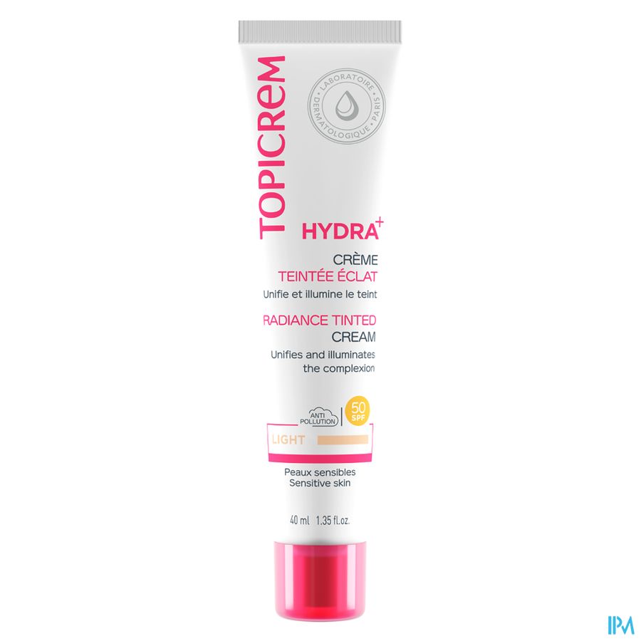 Topicrem Hydra+ Cr Teintee Eclat Claire 40ml Nf