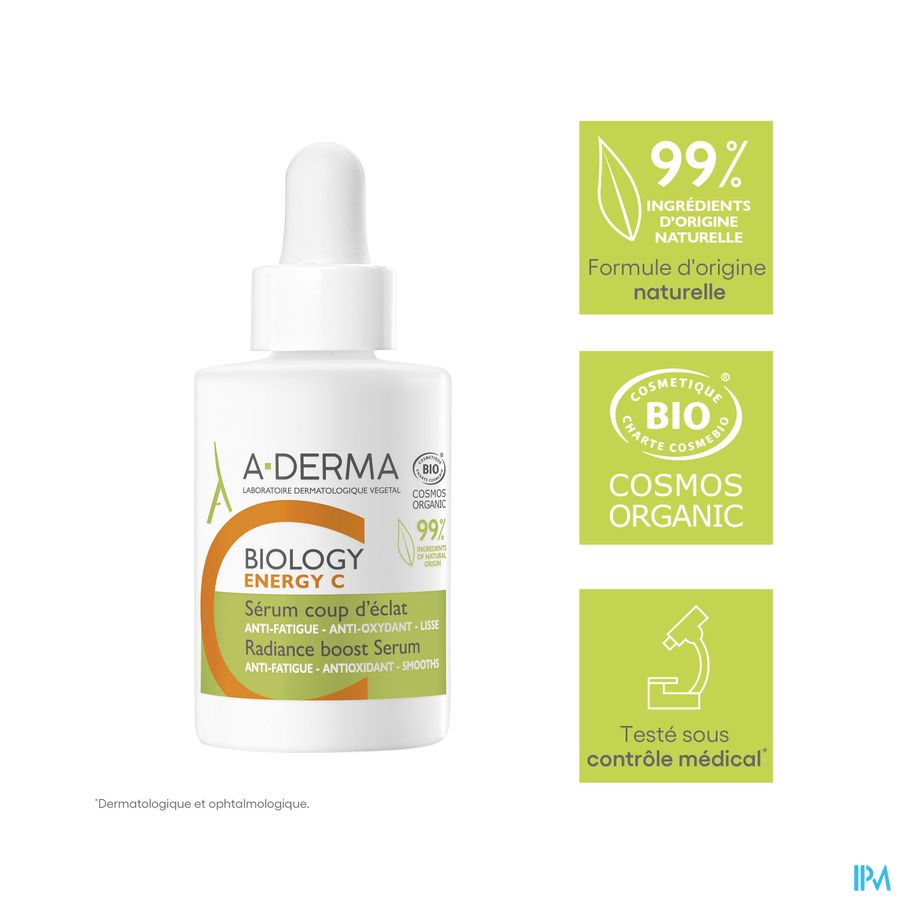 A-DERMA Sérum à la vitamine C stabilisée BIOLOGY ENERGY C