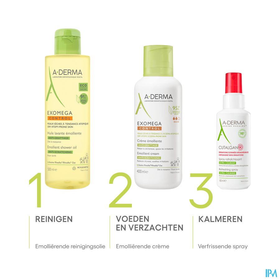 A-DERMA - EXOMEGA CONTROL HUILE LAVANTE ÉMOLLIENT ANTI-GRATTAGE REFILL peau à tendance atopique