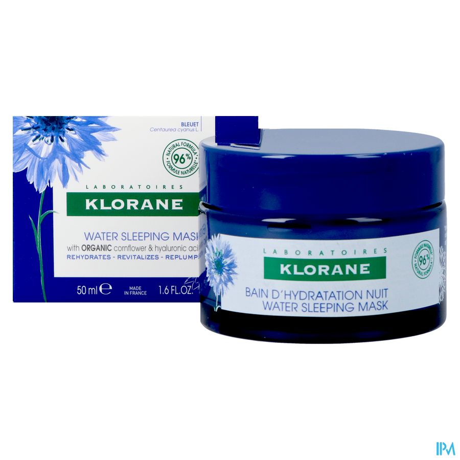Klorane - Bain d’Hydratation Nuit au Bleuet BIO et acide hyaluronique - Visage et yeux