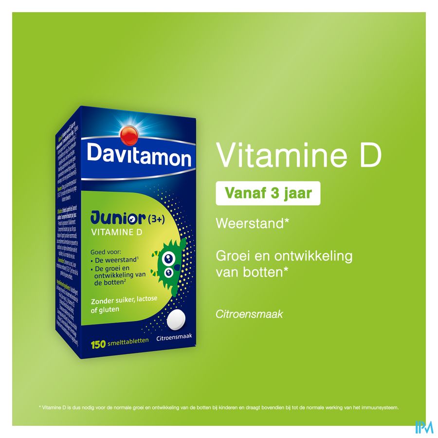 Davitamon® Junior Vitamine D 150 Comprimés À Partir De 3 Ans - Goût Citron