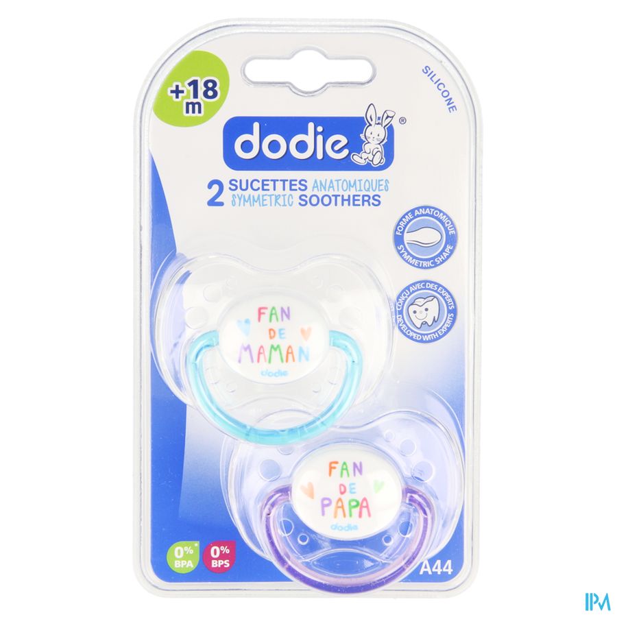 Dodie Sucette Anatomique Silic. +18m Fan A44 2