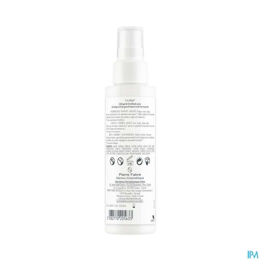 Eau Thermale Avène CICALFATE+ Spray Asséchant Réparateur Peaux Irritées Sujettes à Macérations