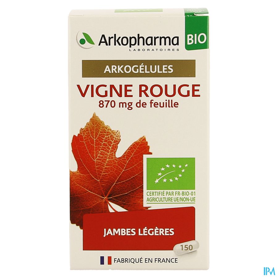 Arkogelules Vigne Rouge Bio Caps 150 Nf