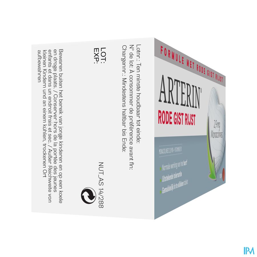 Arterin® Levure Rouge De Riz 2,9 Mg De Monacolines 180 Comprimés