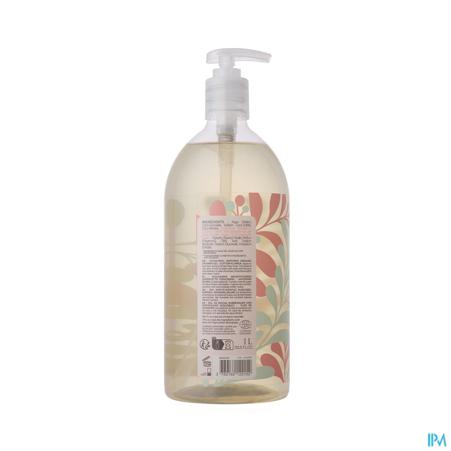Mkl Gel Douche Bio Fleur Coton Fl Pompe 1l