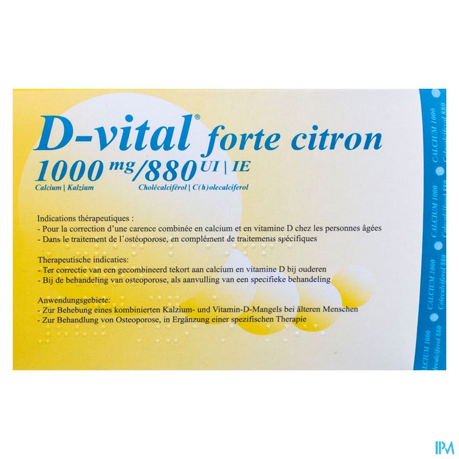 D-vital Forte Citron 1000mg/880ui Efferv. Sach 30