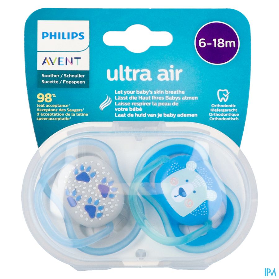 Philips Avent Sucette 6m+ Animals Mix