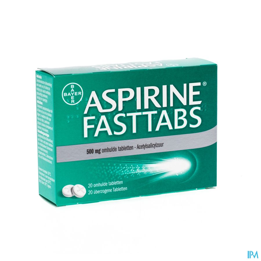 Aspirine Fasttabs 500mg Comp Pell. 20