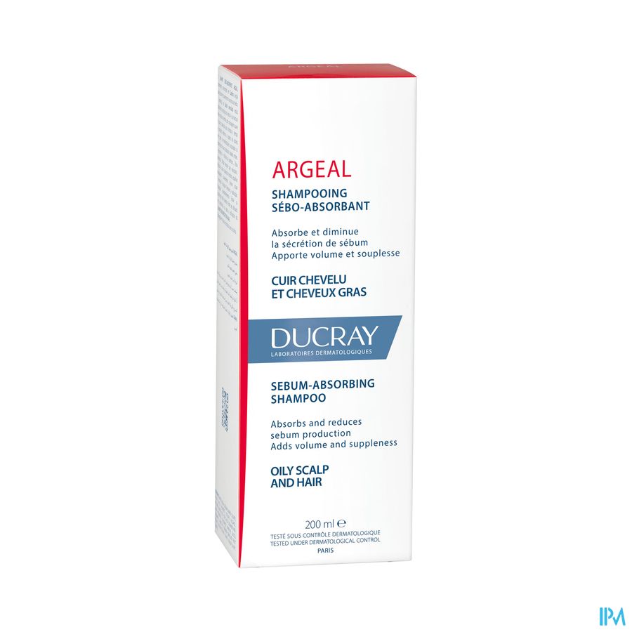 Ducray ARGEAL Shampooing traitant Sébo-absorbant cheveux gras - Absorbe l'excès de sébum