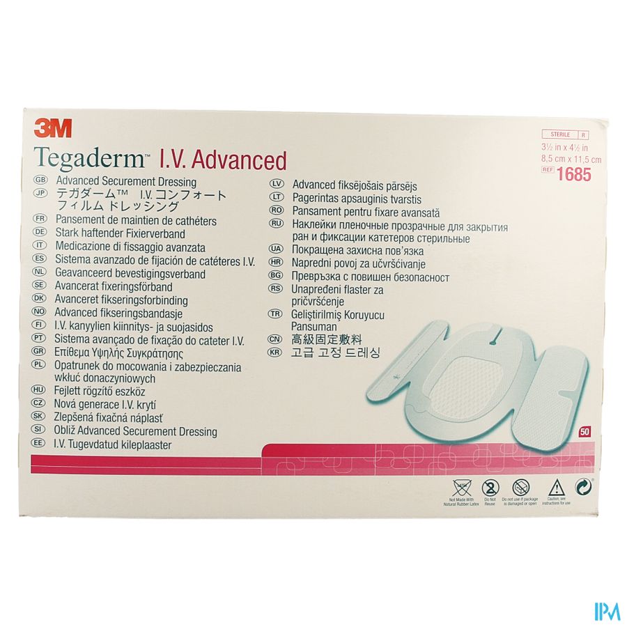 Tegaderm Iv Advanced Dressing 8,5x11,5cm 50 1685