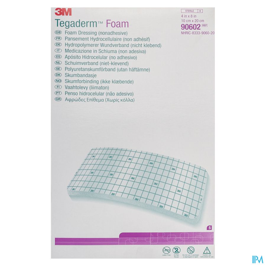 Tegaderm Foam Dressing 10,0x20,0cm 5 90602
