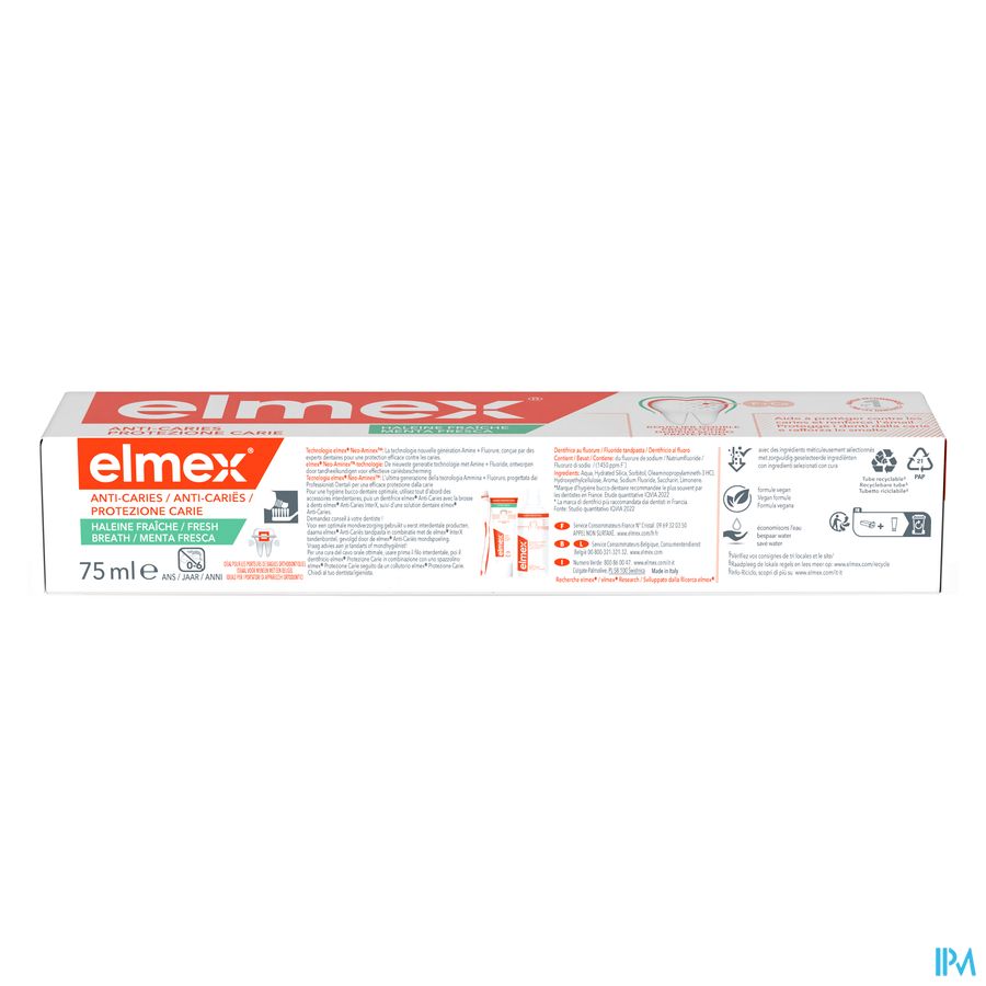 Elmex A/caries Dentifrice Haleine Fraiche 75ml