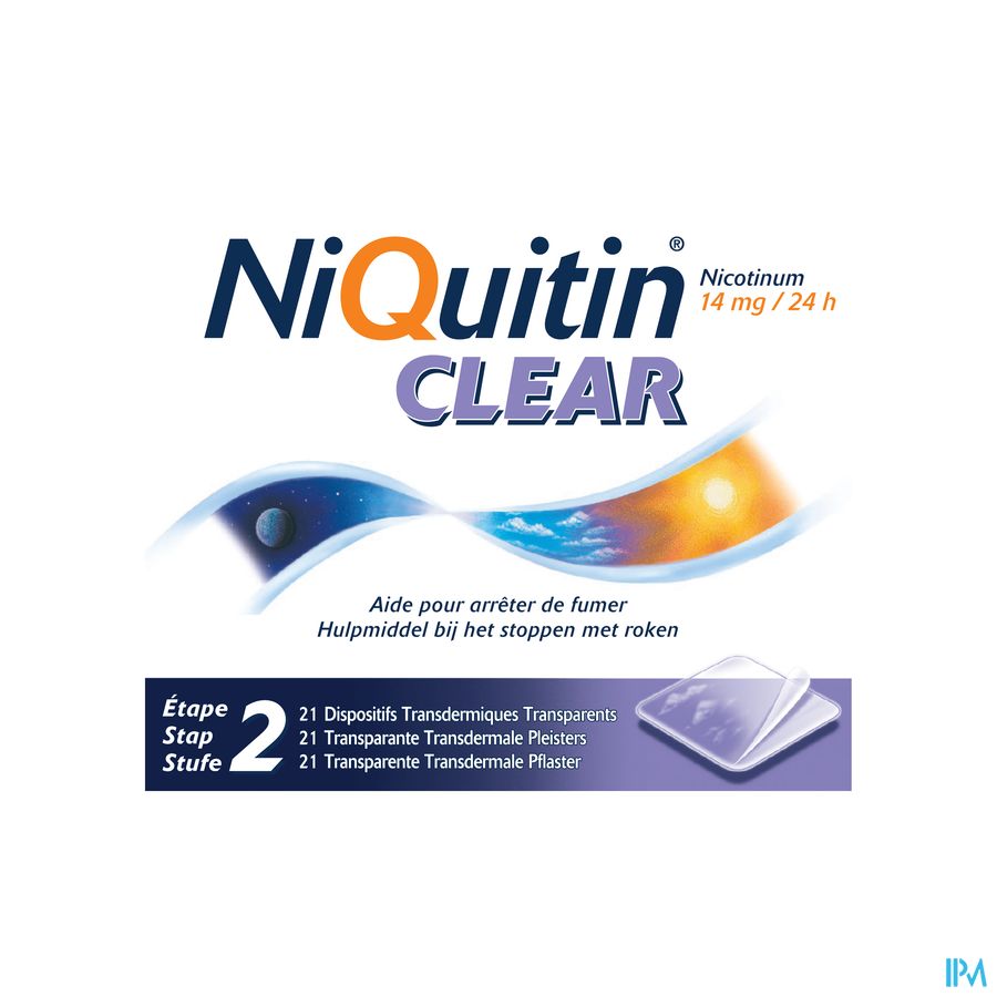 Niquitin® Clear Patch 14 Mg 21 P. – Arrêter De Fumer – 24H Sans Besoin