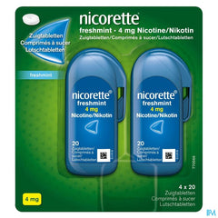Nicorette® Freshmint Comprimés à sucer — pour arrêter de fumer — 80 pièces, 4 mg de nicotine