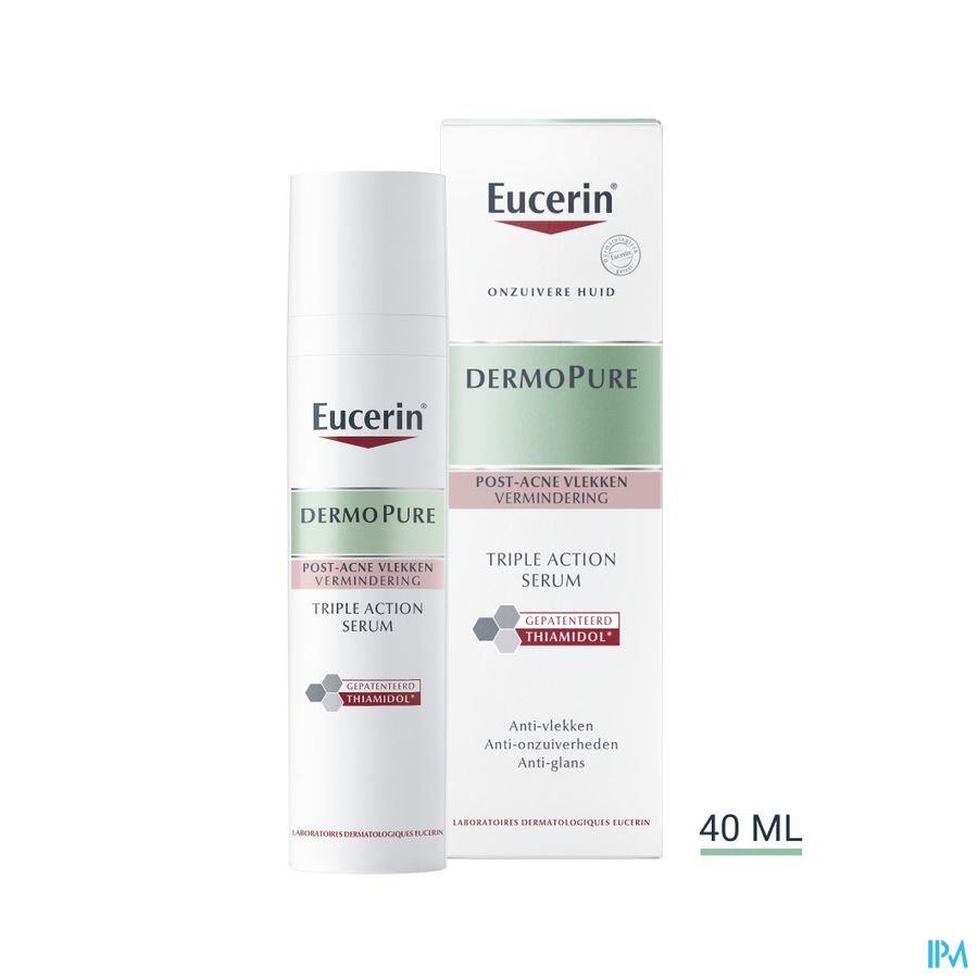 DermoPure Sérum Triple Action Marques Post-Acné Peau à Imperfections avec pompe 40ml