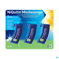 NiQuitin® Minilozenge comprimé à sucer 2 mg 60p – Arrêter de Fumer – Réprime l’envie soudaine de cigarette