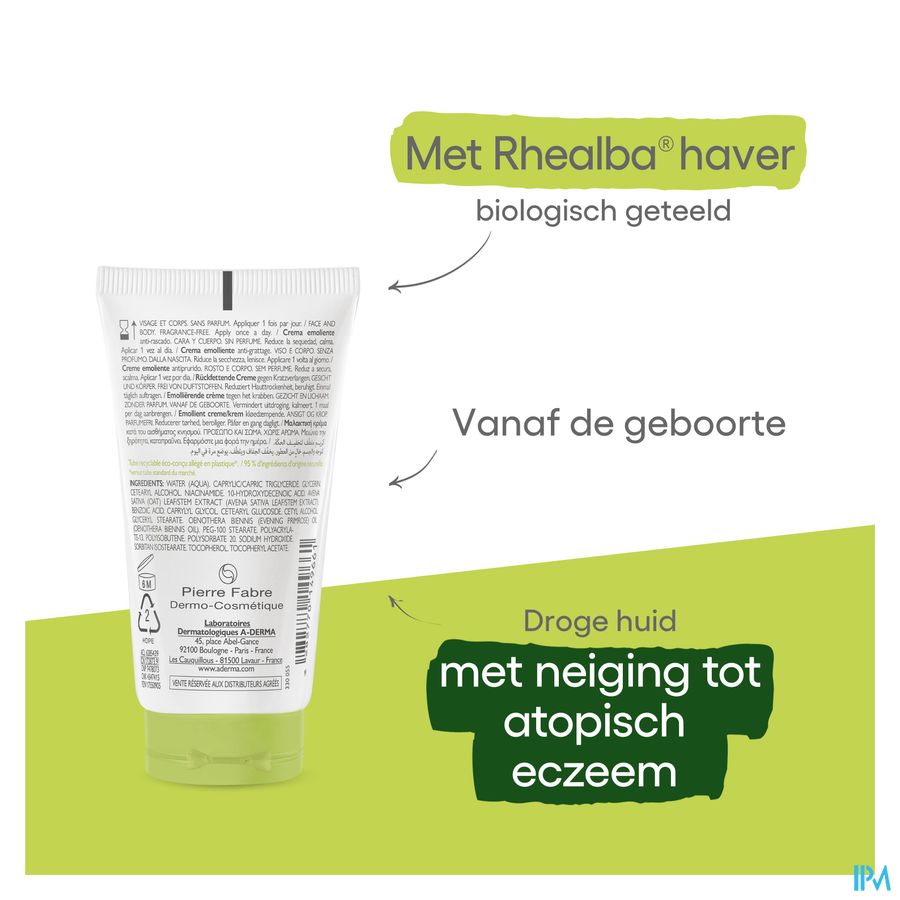 A-Derma Exomega control crème émolliente anti-grattage peau à tendance atopique 400ml