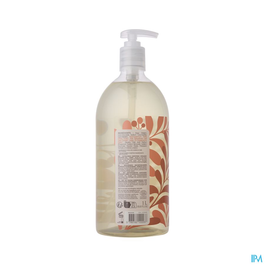 Mkl Gel Douche Bio Beurre Karite Fl Pomp.1l