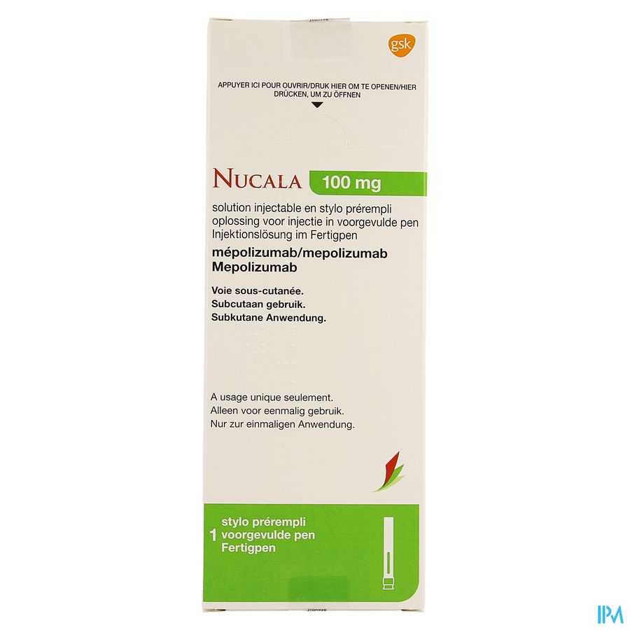 Nucala 100mg Sol Inj Stylo Prerempli 1 X 1ml