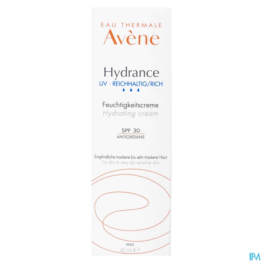 Eau Thermale Avène HYDRANCE UV RICHE Crème hydratante - Peaux sensibles sèches à très sèches