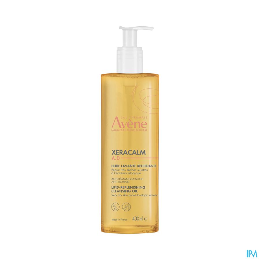 Eau Thermale Avène - XeraCalm A.D Huile lavante relipidante Peaux Très Sèches Eczéma Atopique 400ml