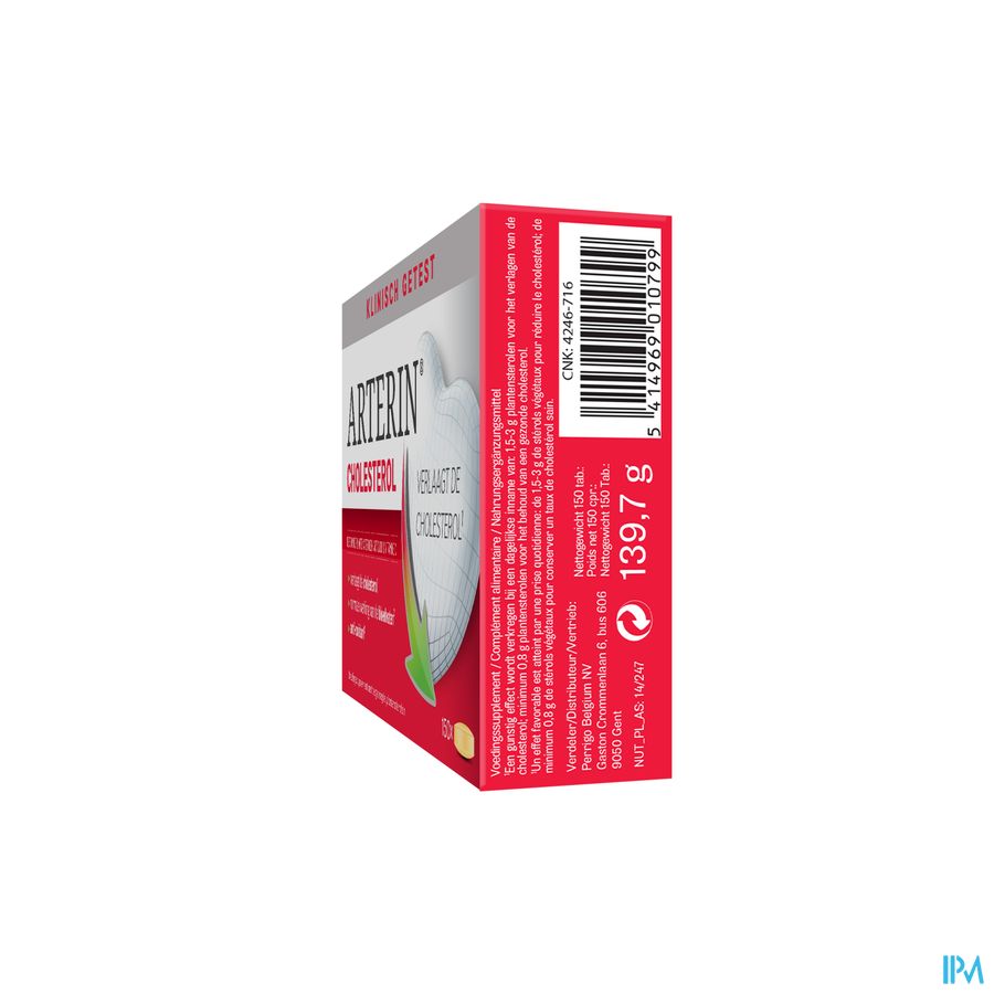 Arterin® Cholestérol 150 Comprimés - Réduit le cholestérol