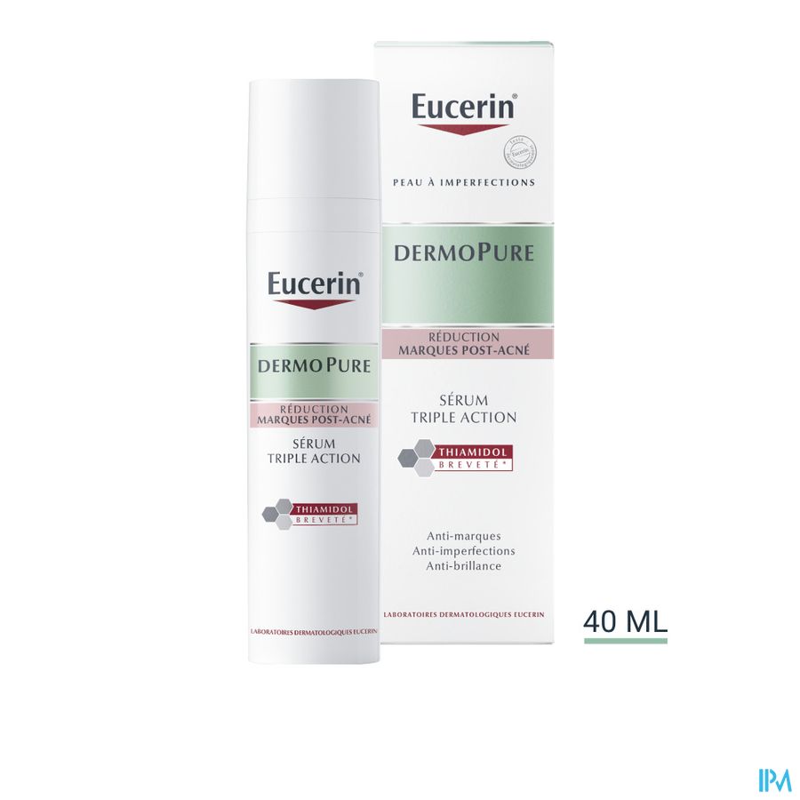 DermoPure Sérum Triple Action Marques Post-Acné Peau à Imperfections avec pompe 40ml