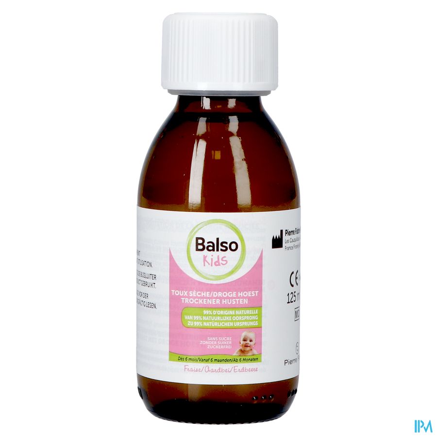 Balso Kids Sirop Toux S/sucre 125ml + Pipette Nf