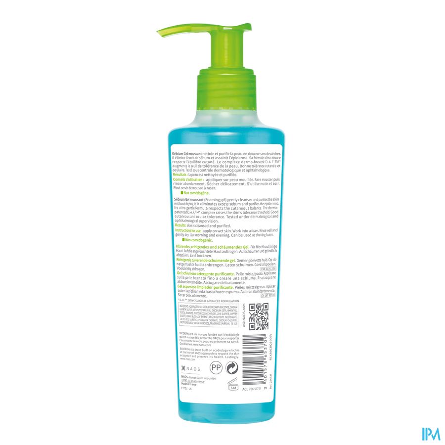 Bioderma Sebium Gel Moussant 200ml