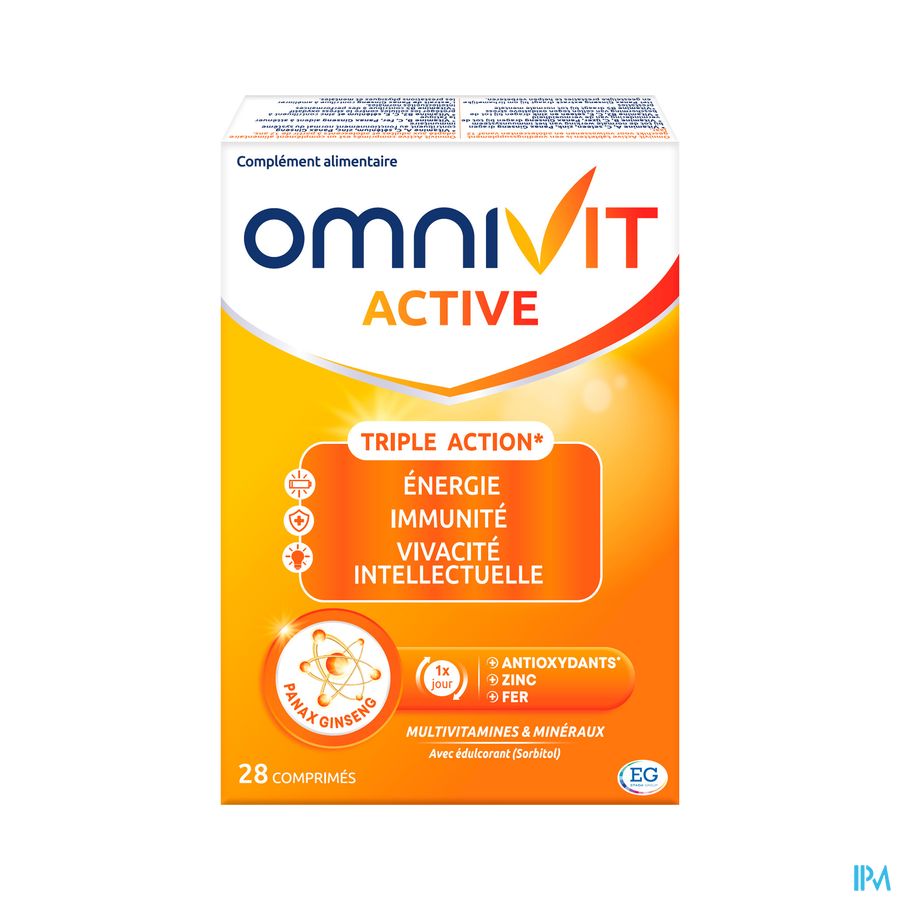 Omnivit Active 28cp - Vitamine Immunité Energie