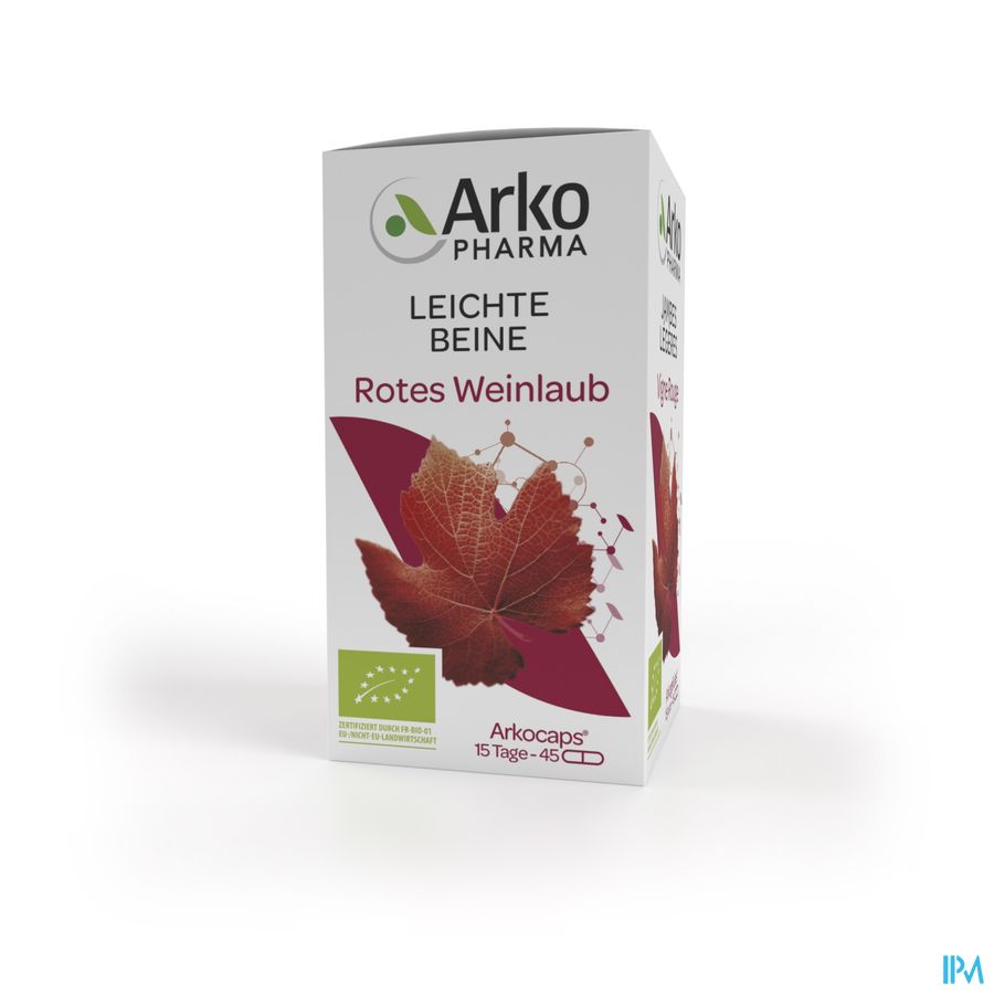 Arkopharma Arkogélules Vigne Rouge Bio Jambes Légères 45 gélules