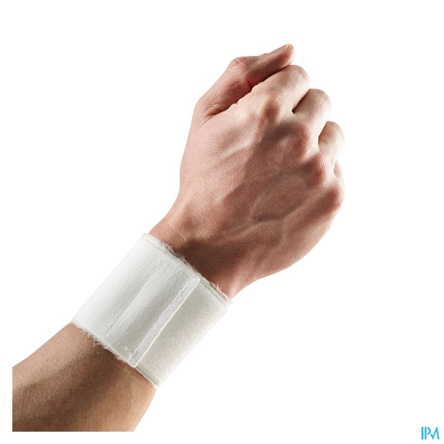 SERRE-POIGNET ELASTIQUE - VELCRO - BLANC \ LARGE