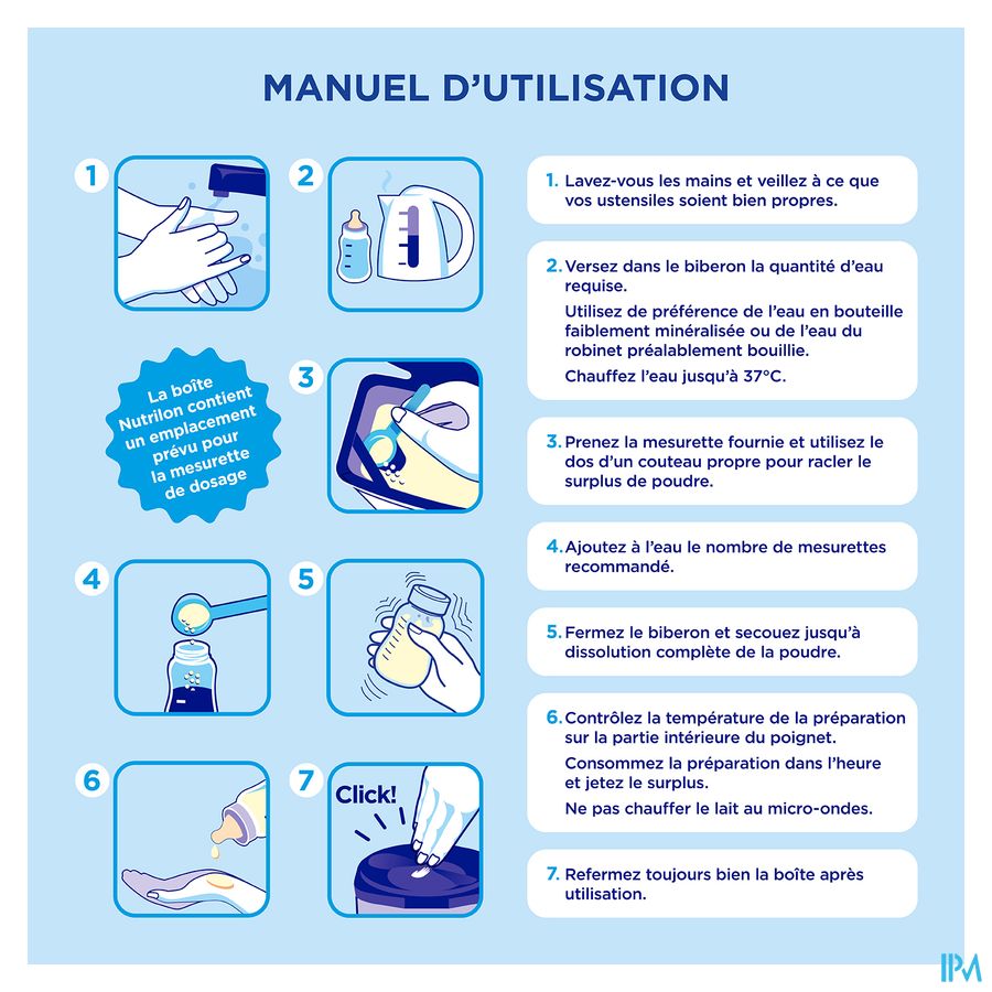 Nutrilon AR 2 En cas de régurgitations Bébé 6-12 mois lait en poudre Boite 800g